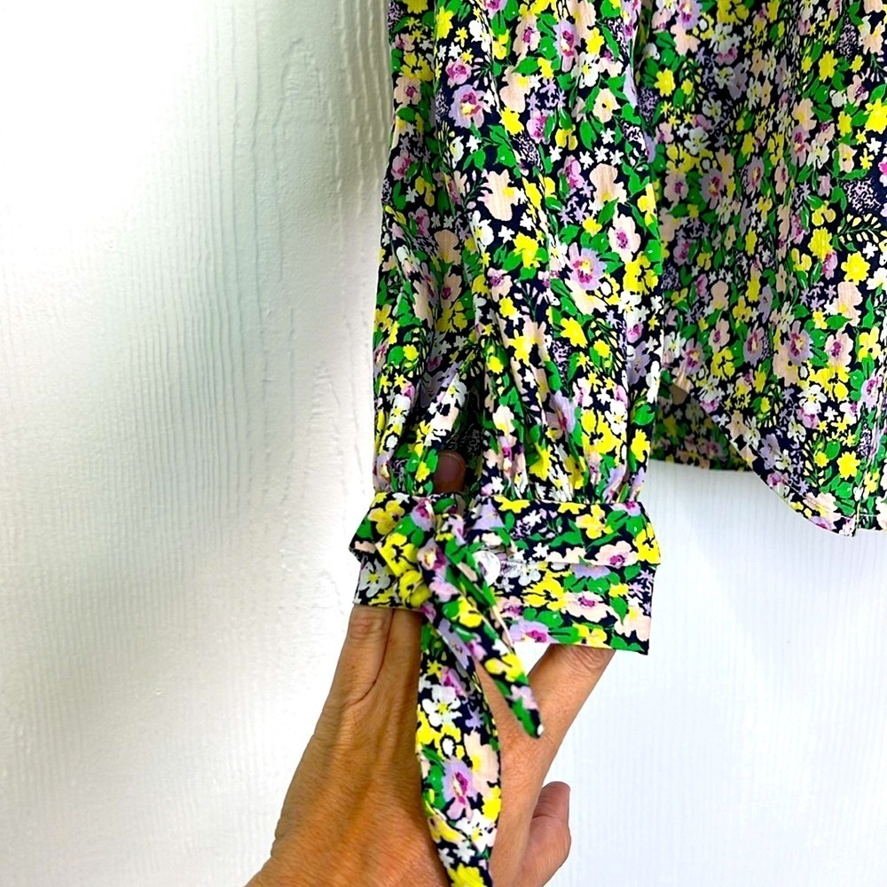 Anthropologie - Maeve Ashleigh Puff Sleeved Floral Button Down Blouse Size Small - Picture 6 of 13